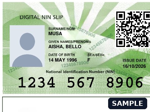 Sample Premium Slip from Trust ID Hub NIN verification